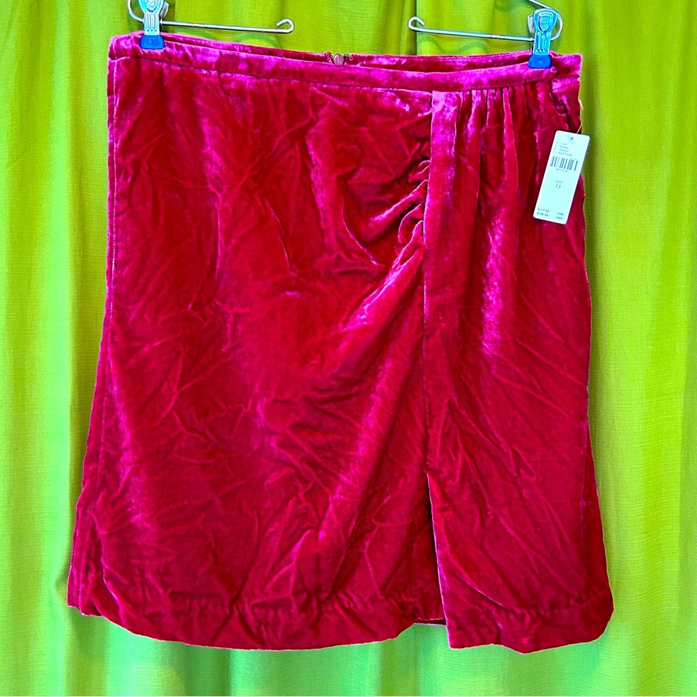 Anthropologie velvet skirt